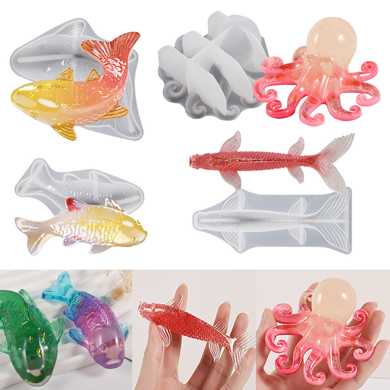 Marine Fish Tank - 3D Koi Balık Şekilli Epoksi Reçine