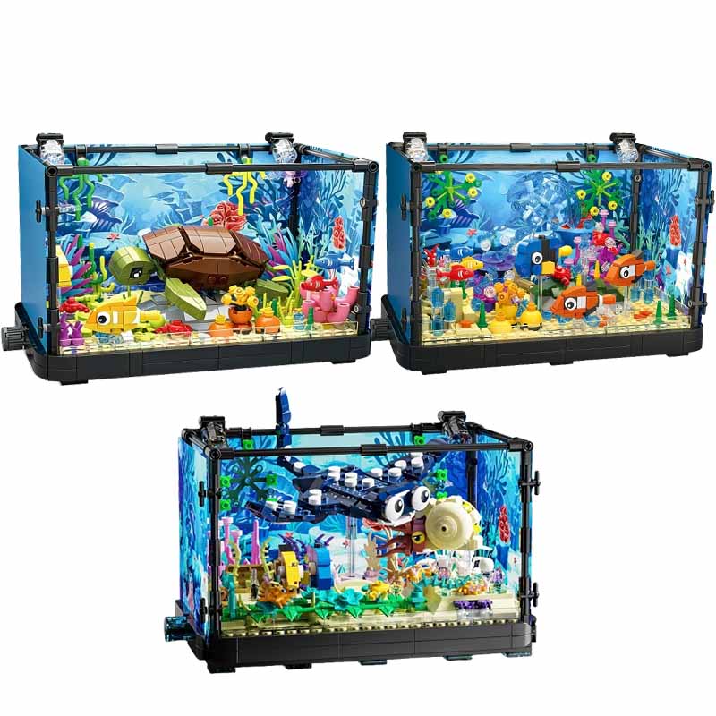 Işıklı Balık Tankı Yapım Blokl - Marine Aquarium incelemesi ve fiyatı
